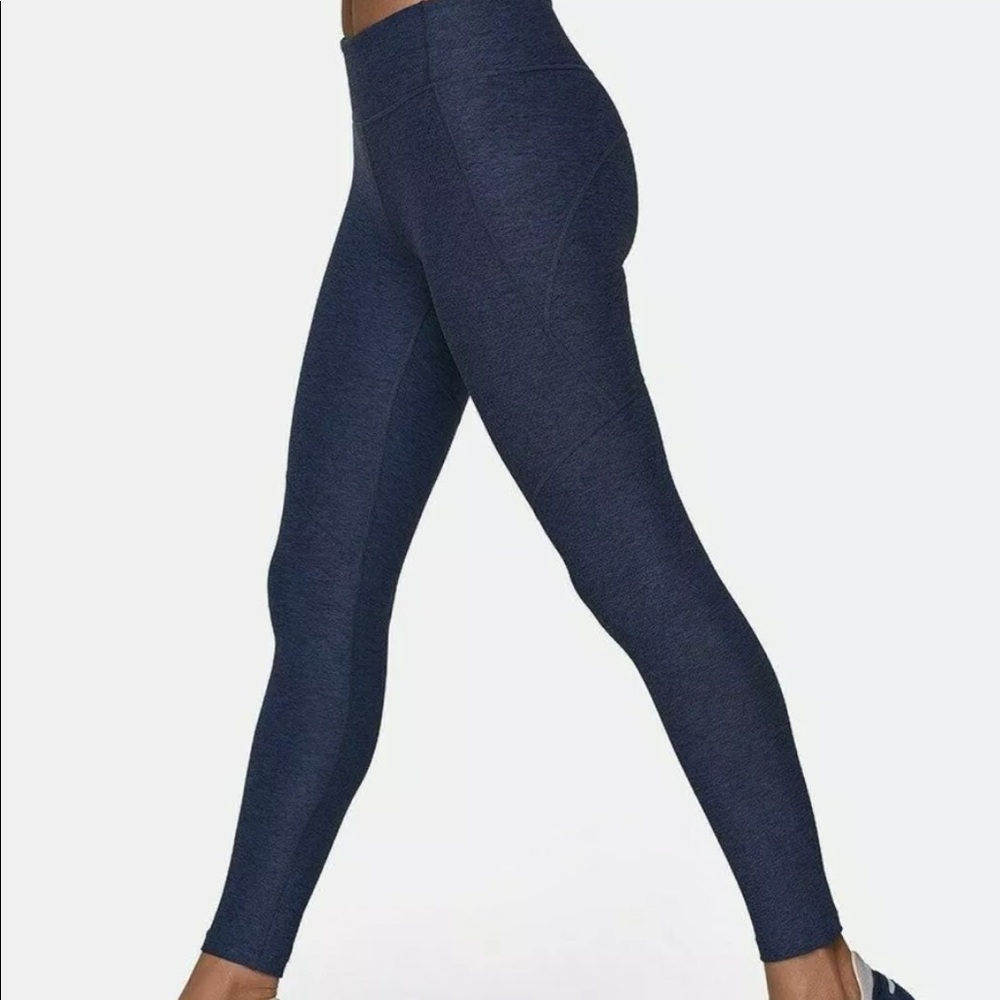 Outdoor Voices Blue Navy Warmup 7/8 Leggings